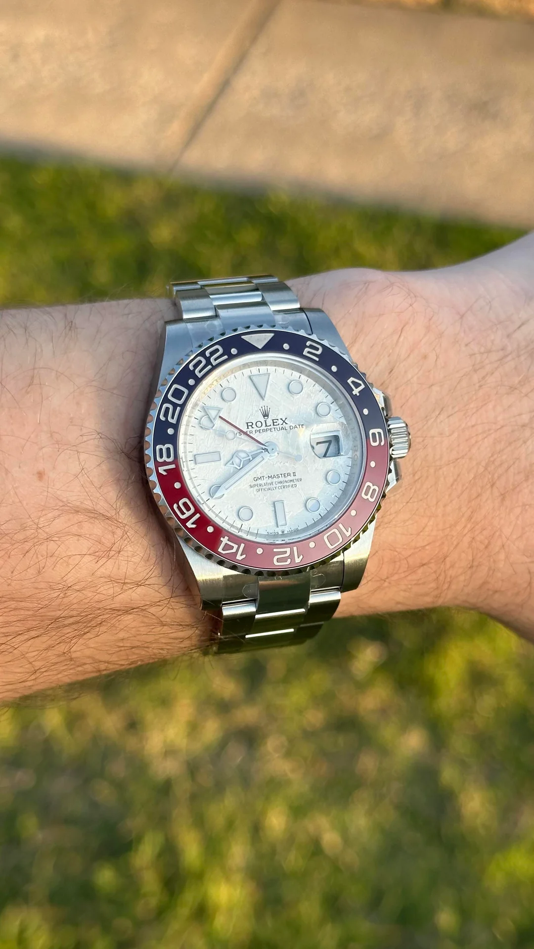 Replica GMT-Master II Meteorite Dial 126719BLRO “Superman” Oyster photo review