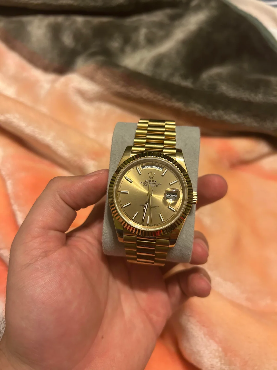 Replica Day-Date II 40mm Champagne Dial 228238 photo review