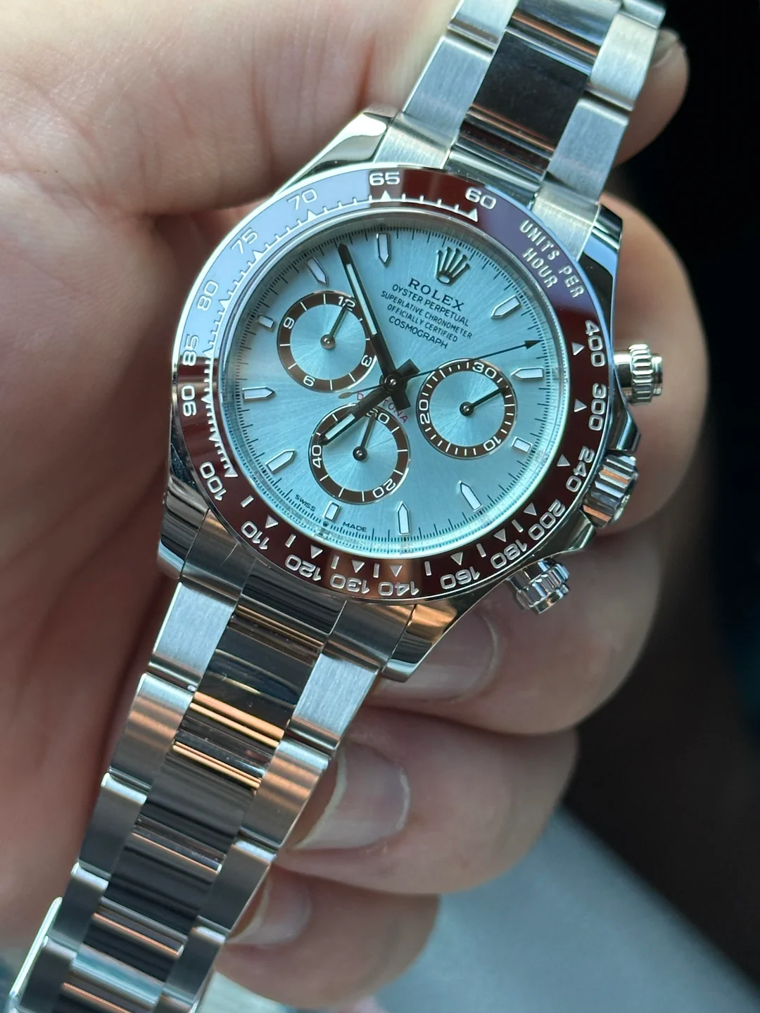 Daytona 40 mm Ice blue Dial 116506 “Platona” photo review
