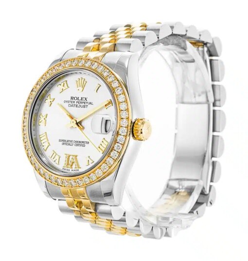 Replica Rolex Datejust 178383 31mm White Dial Face Detail