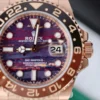 Replica Rolex GMT-Master II 40 mm 126715CHNR Tiger Iron Dial Texture Close-Up