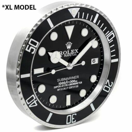 Replica Rolex WALL CLOCK – “XL” SUBMARINER BLACK
