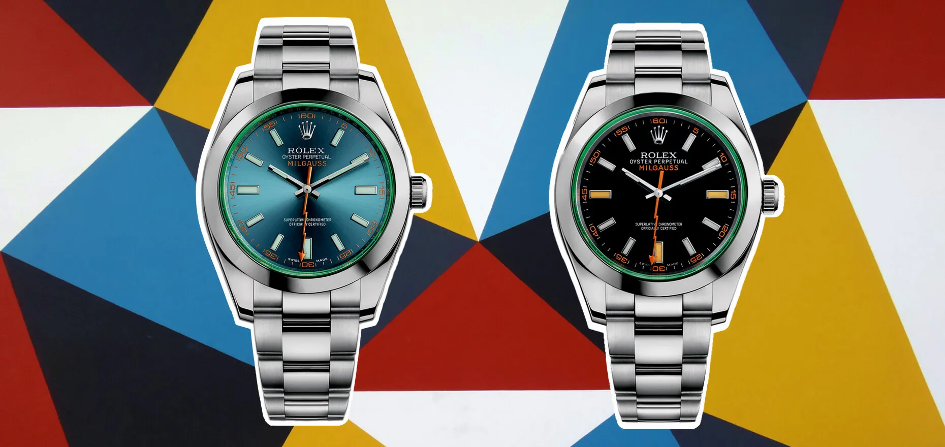Super Clone Rolex Milgauss black and green dials