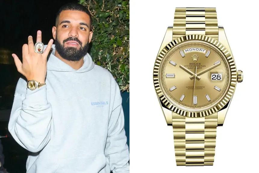 Drake Rolex Day Date Gold Dial