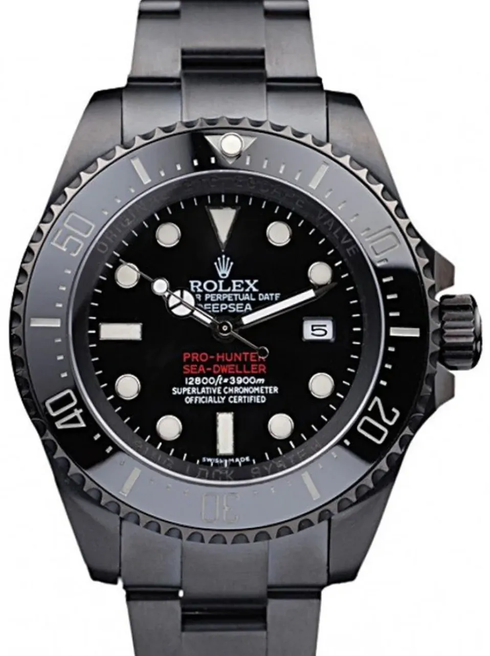 Super Clone Rolex DeepSea ProHunter Black Case Black Dial