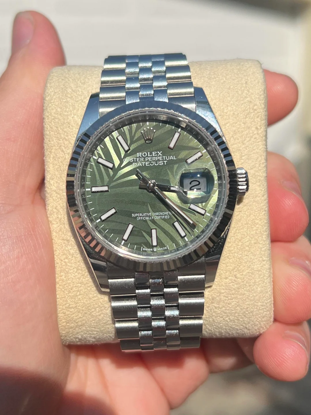Datejust 36mm Palm Motif Dial 126234-0047 photo review