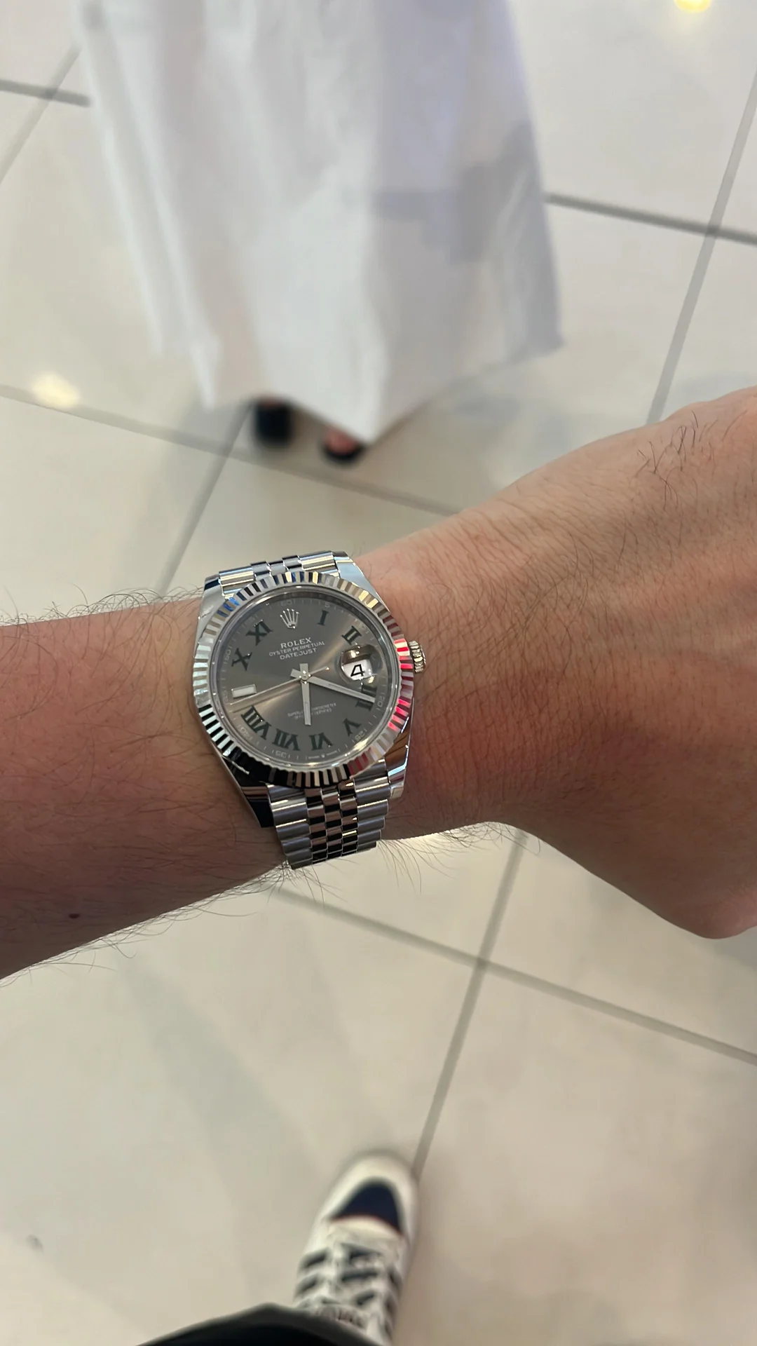 Datejust 41mm Rhodium Dial 126334 “Wimbledon” Flutted / Jubilee photo review