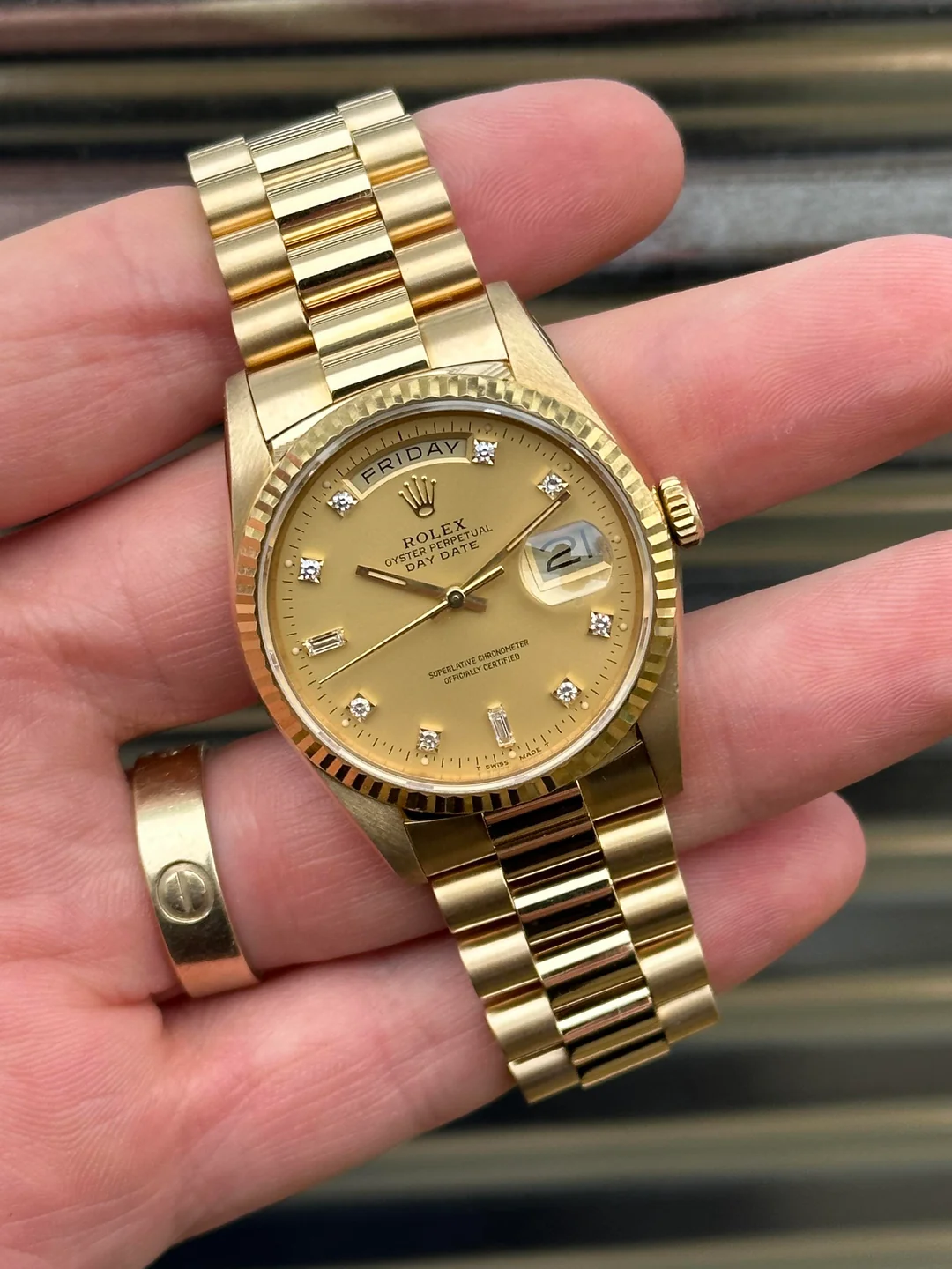Day-Date 128238 36mm Gold Dial Yellow Gold photo review