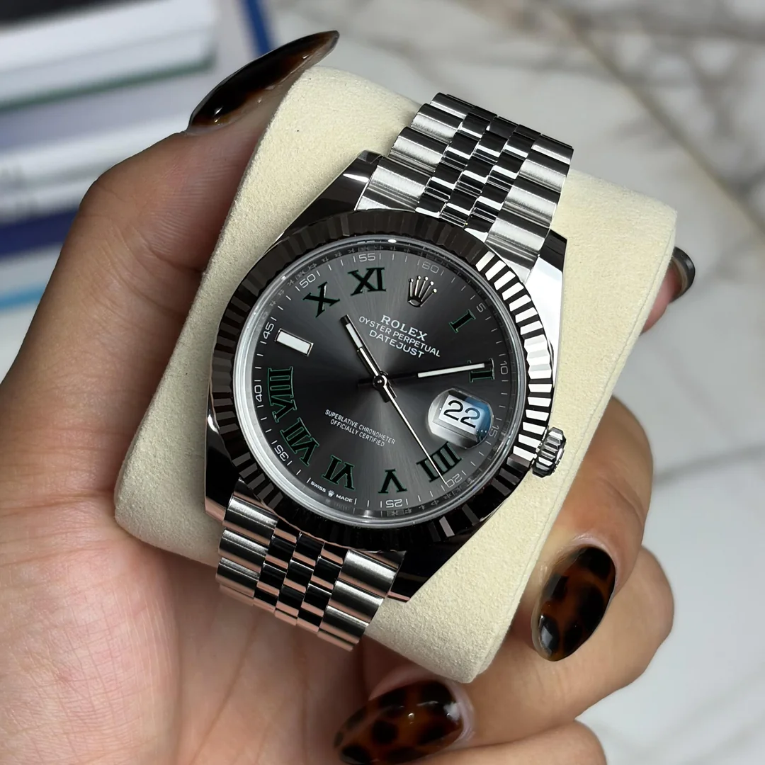 Datejust 41mm Rhodium Dial 126334 “Wimbledon” Flutted / Jubilee photo review